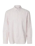 Selected - Slhregclay Linen Blend Bd Ls Shirt - Vabaaja s&auml;rgid - XXL