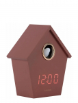 KARLSSON - Alarm Clock Riqueza Cuckoo Led Burgundy Red - &Auml;ratuskellad - H 15.3CM