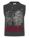 Ganni - Vest Gray Quill - Kootud vestid - L