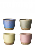 Aida - Raw Colour - Krus U Hank 20 Cl. 4 Pak 1 X Greenish /Blueish/Yellowish/Roseish - Kohvitassid - ONE SIZE