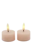 Sirius Home - Sille Fyrfadslys 2 Stk. S&aelig;t, &Oslash;4,5Xh2,2Cm, Dusty Peach - LED-k&uuml;&uuml;nlad - ONE SIZE