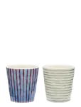 Anna + Nina - Stripe Affair Coffee Cup Set Of 2 - Kohvitassid - ONZE SIZE