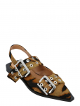 Ganni - Feminine Buckle Ballerinas - Madalad slingback-kingad - 41