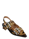 Ganni - Feminine Buckle Ballerinas - Madalad slingback-kingad - 41
