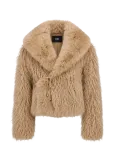 OW Collection - Alva Faux Fur Jacket - Kunstkarusnahk - XS