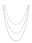Bud To Rose - Sacramento 3-Row Long Necklace Silver - &Otilde;rnad kaelakeed - ONE SIZE
