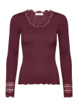 Rosemunde - Rwbenita Silk Ls O-Neck Lace T-Shirt - Pikkade varrukatega - L