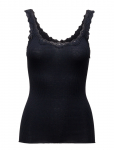 Rosemunde - Rwbabette Silk Sl Deep Back Lace To - Varrukateta - XS