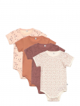 Pippi - Body Ss Ao-Printed (4-Pack) - L&uuml;hikeste varrukatega - 74