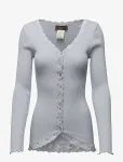 Rosemunde - Rwbabette Silk Ls V-Neck Lace Cardigan - Kardiganid - L