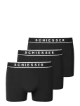 Schiesser - 3-Pack Shorts With Woven Elastic Waistband, Dark Blue - 95/5 - Bokserid - S