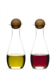 Sagaform - Nature Oil/Vinegar Bottles Oak Stoppers, 2-Pack - Oil, Vinegar & Dressing Bottles - ONE SIZE