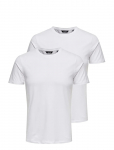 ONLY & SONS - Onsbasic Slim O-Neck 2-Pack Noos - L&uuml;hikeste varrukatega - S
