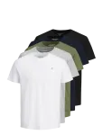 Jack & Jones - Jorjxj Tee Ss Crew Neck 5Pk Mp Noos - L&uuml;hikeste varrukatega - S