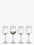 Lyngby Glas - White Wine Glass Palermo Gold 30 Cl 4 Pcs - Valge veini klaasid - 30 cl