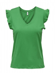 ONLY - Onlmay Life S/S Frill V-Neck Top Box Jrs - L&uuml;hikeste varrukatega - S