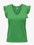 ONLY - Onlmay Life S/S Frill V-Neck Top Box Jrs - L&uuml;hikeste varrukatega - S