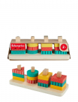 Fisher-Price - Wooden Shape Stacker Toddler Sorting Toy, 13 Wood Pieces - Virnastatavad klotsid - ONE SIZE