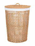 House Nordic - Rie - Laundry Basket, Paper, Natural/White, &Oslash;42X56 Cm - Pesukorvid - 42X42X56CM