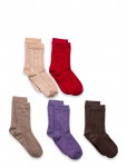 Minymo - Socks W. Knit (5-Pack) - Sokid - 19\22