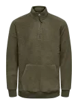 ONLY & SONS - Onsemilio Reg Teddy Half Zip Sweat Vd - Fliisid - L