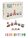 Barbo Toys - Birthday Train Scandinavia - (Se, No And Dk Flag) - Rongid - ONE SIZE