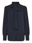 Lauren Ralph Lauren - Georgette Tie-Neck Blouse - Pikkade varrukatega - XL