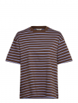Monki - Short-Sleeved Cotton T-Shirt - L&uuml;hikeste varrukatega - XS