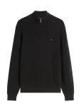 Tommy Hilfiger - Seasonal Structure Zip Mock - Poolpika lukuga džemprid - L