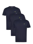 Lyle & Scott - 3-Pack Plain T-Shirt - L&uuml;hikeste varrukatega - L