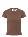 Monki - Slim Short-Sleeved Open-Back Top - L&uuml;hikeste varrukatega - XL