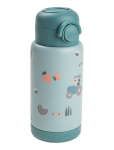 Done By Deer - Insulated Straw Bottle Tiny Farm Blue 340 Ml - Nokaga tasssid - &Oslash; 7.5X 19CM