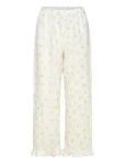 Sleeper - Puff Linen Lounge Pants With Headscarf In Daisies - Lai jalg - S