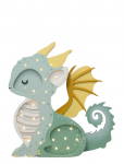Little Lights - Little Lights Dragon Lamp | Hunter Green - Laualambid - 23X5X5X32CM