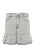 GANNI - Future Denim Pleated Mini Skirt - L&uuml;hikesed seelikud - 36