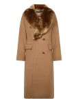 Lauren Ralph Lauren - Faux-Fur-Trim Double-Breasted Coat - Talvemantlid - 44