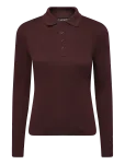 Lauren Ralph Lauren - Rib-Knit Long-Sleeve Polo Shirt - Polod - XS