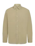 American Eagle - Faded Khaki Oversized Csc Garment Dye Poplin Shirt - Vabaaja s&auml;rgid - S