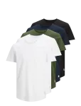 Jack & Jones - Jjenoa Tee Ss Crew Neck 5Pk Mp Noos - L&uuml;hikeste varrukatega - L