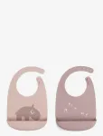Done By Deer - Silicone Bib 2-Pack Ozzo Powder - Varrukateta pudip&otilde;lled - 27X 19X 3.5CM