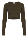 Aim&acute;n - Ribbed Seamless Crop Long Sleeve - Pikkade varrukatega l&uuml;hikesed topid - XL