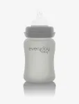 Everyday Baby - Glass Baby Bottle Healthy + Quiet Grey 150Ml - Lutipudelid - 150 ml