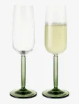 K&auml;hler - Hammersh&oslash;i Champagne Glass 24 Cl Green 2 Pcs. - &Scaron;ampanjaklaasid - 24 CL
