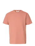 Selected - Slhsander Seersucker Ss O-Neck Tee - L&uuml;hikeste varrukatega - M