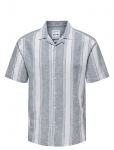 ONLY & SONS - Onscaiden Life Stripe Linen Resort Noos - L&uuml;hikeste varrukatega - S