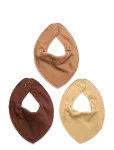Fixoni - Bandana Bibs 3-Pack - Pudip&otilde;lled - ONE SIZE