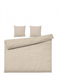 Juna - Daisy P&aring;slakanset 220X220 Cm Sand/Vit Se - Voodipesukomplektid - 220X220CM