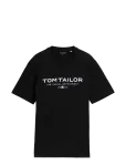 Tom Tailor - T-Shirt With Print - L&uuml;hikeste varrukatega - S
