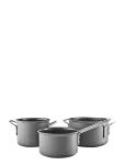 Eva Trio - Grey Line 3 Pcs. Cookware Set 1.8 L 2.5 L  3.8 L Ceramic Slip-Let&reg; Coating - Kastrulikomplektid - 1.8L+2.5L 3.8L