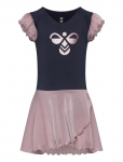 Hummel - Hmljr Mix Glitter Dress - L&uuml;hikeste varrukatega vabaajakleidid - 122